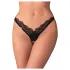 Obsessive - string dames slip - transparant kant - zwart - L/XL