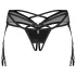 Obsessive Dominna - jarretelle ceintuur met bandjes - zwart - L/XL