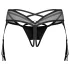Obsessive Dominna - jarretelle ceintuur met bandjes - zwart - L/XL