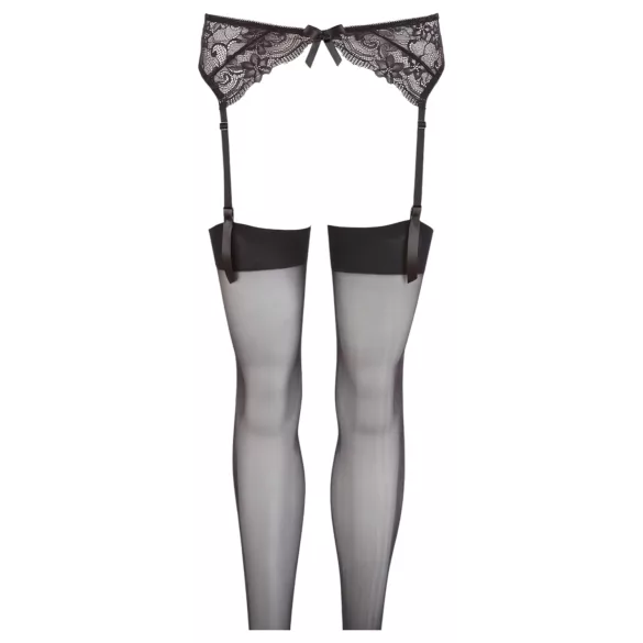 NO:XQSE - Lingerieset met jarretels - kant - zwart