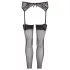 NO:XQSE - Lingerieset met jarretels - kant - zwart