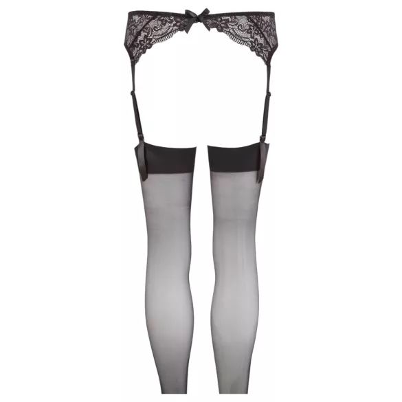 NO:XQSE - Lingerieset met jarretels - kant - zwart