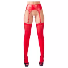 NO:XQSE - jarretelset - glanzend - rood
