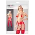NO:XQSE - jarretelset - glanzend - rood