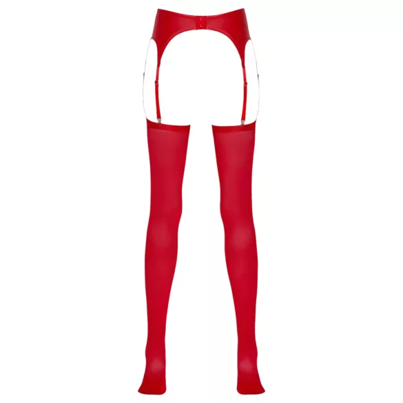 NO:XQSE - jarretelset - glanzend - rood