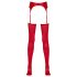 NO:XQSE - glanzend jarretelset (rood)