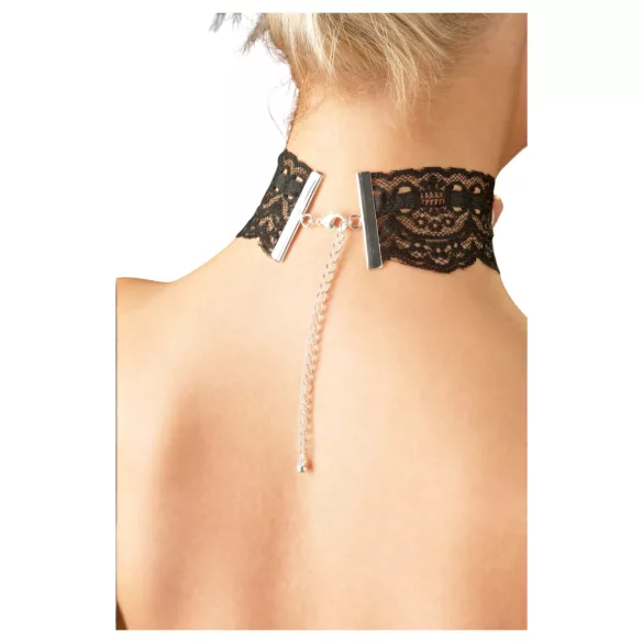 Cottelli - kunstleren kanten halsband BDSM kostuumaccessoire