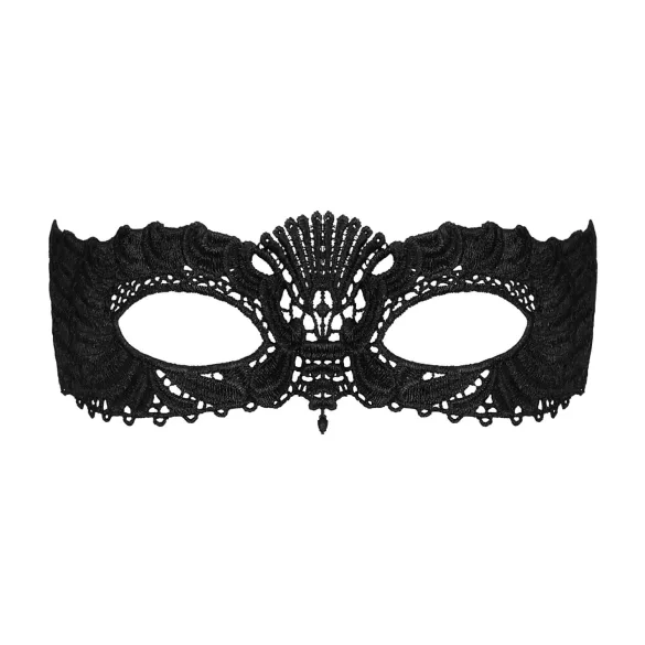 Obsessive - Venetiaans masker - geborduurd - zwart