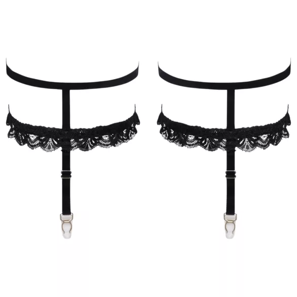 Cottelli - jarretel gordel - sierlijk kant - zwart