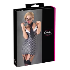   Cottelli - Sekretaretten kostuum - Gestreept - Zwart/Wit - XL