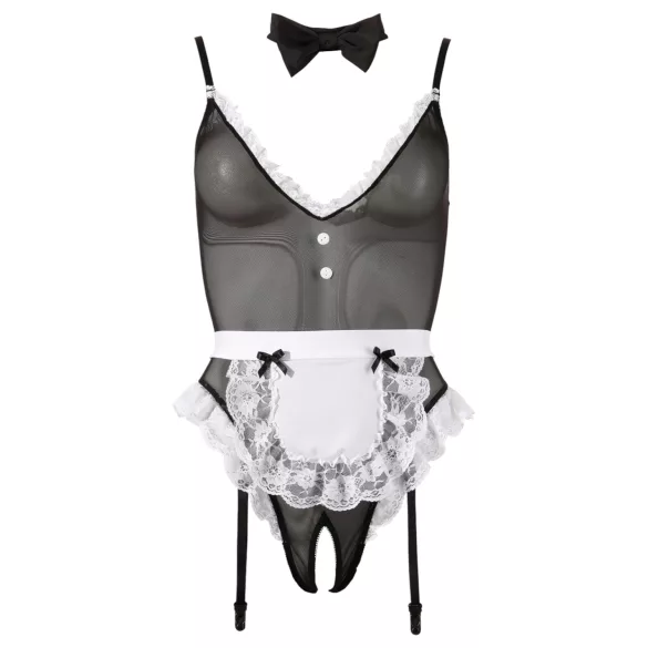 Cottelli - Lingerie body - Sexy kamermeisje - Zwart