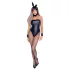 Cottelli - bunny kostuum - glanzend, sexy konijnenset - 5-delig - M