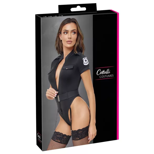 Cottelli - politieagente kostuum - zwart - XL