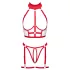 Cottelli - open verpleegsterskostuum set (wit-rood) - M