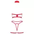 Cottelli - open verpleegsterskostuum set (wit-rood) - M