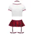 Cottelli - schoolmeisje kostuumset (rood-wit)