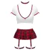 Cottelli - schoolmeisje kostuumset (rood-wit) - M