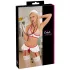 Cottelli - tweedelig verpleegsterskostuum (wit-rood) - XL