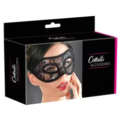 Cottelli - kanten oogmasker - voorgevormd - zwart