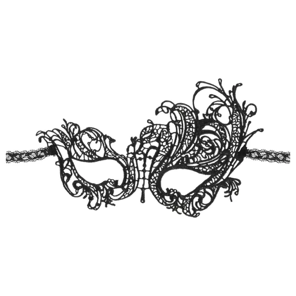 Cottelli - Masker - Geborduurd asymmetrisch - Zwart