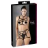 Cottelli - bodyharnas lingerie set - zwart - S/L