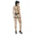 Cottelli - bodyharnas lingerie set - zwart - S/L