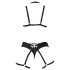 Cottelli - bodyharnas lingerie set - zwart - S/L