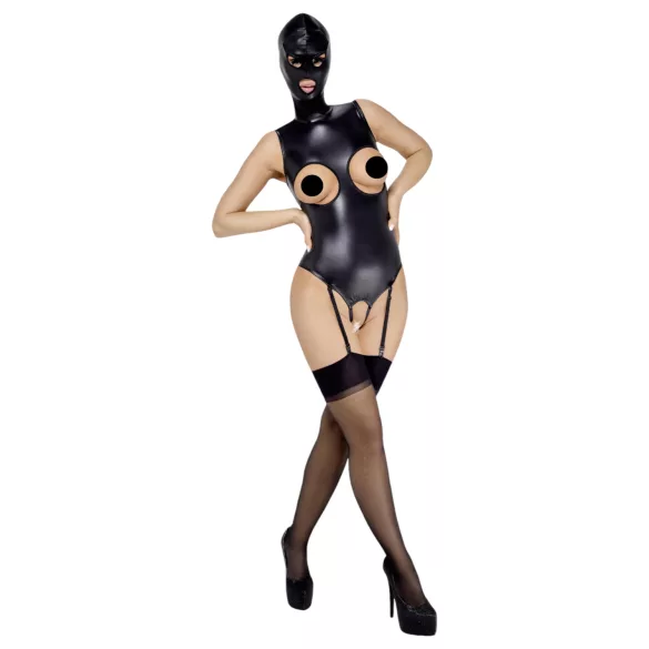 Bad Kitty - open body en zuigmasker - zwart