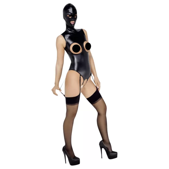 Bad Kitty - open body en zuigmasker - zwart - XXL