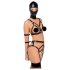 Bad Kitty - Lichaamsharnas set & masker (zwart) - S