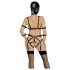 Bad Kitty - Lichaamsharnas set & masker (zwart) - S