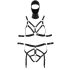 Bad Kitty - Lichaamsharnas set & masker (zwart) - S