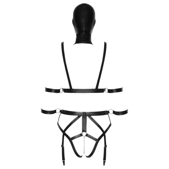 Bad Kitty - lingerie set met masker - zwart - M