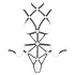 Bad Kitty - body harness - zwart