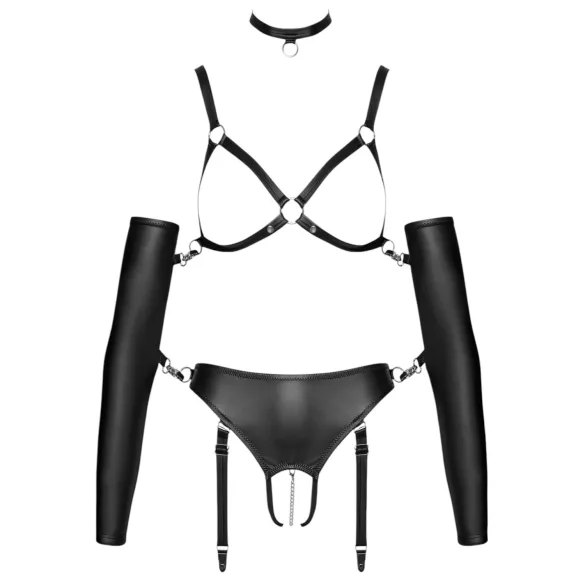 Bad Kitty - bondage harnas set - zwart