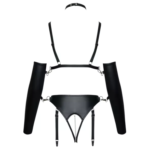 Bad Kitty - bondage harnas set - zwart - L