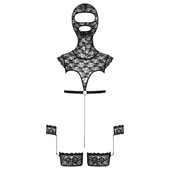 Bad Kitty - kanten BDSM-set (zwart) - M