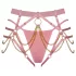 Bad Kitty - harnas met ketting en string (roze)