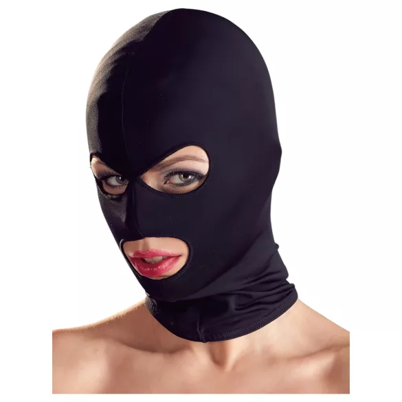 Bad Kitty - fetish masker met mond- en oogopening - zwart