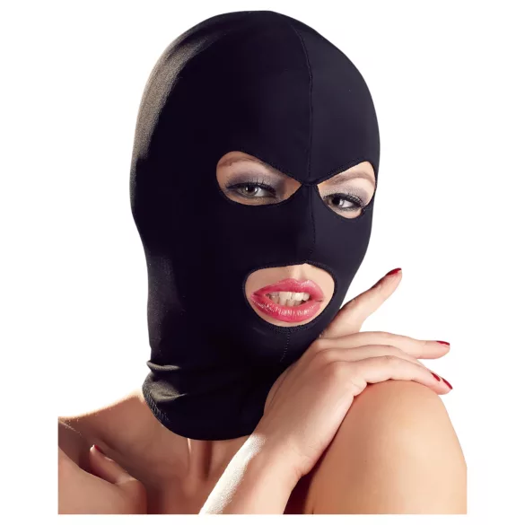 Bad Kitty - fetish masker met mond- en oogopening - zwart