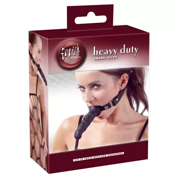 Fetish - mondknevel met dildo - zwart