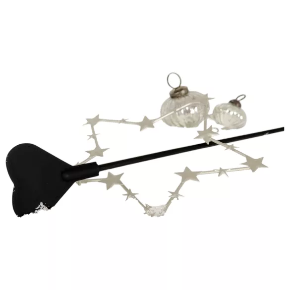 Hart - zweeppaal - siliconen - zwart