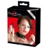 Bad Kitty - siliconen halsband met riem - zwart
