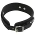 Bad Kitty - siliconen halsband met riem - zwart