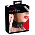 Bad Kitty - siliconen halsband met riem - zwart