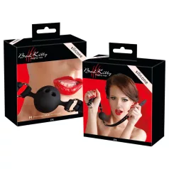 Bad Kitty - siliconen ballgag medium - zwart
