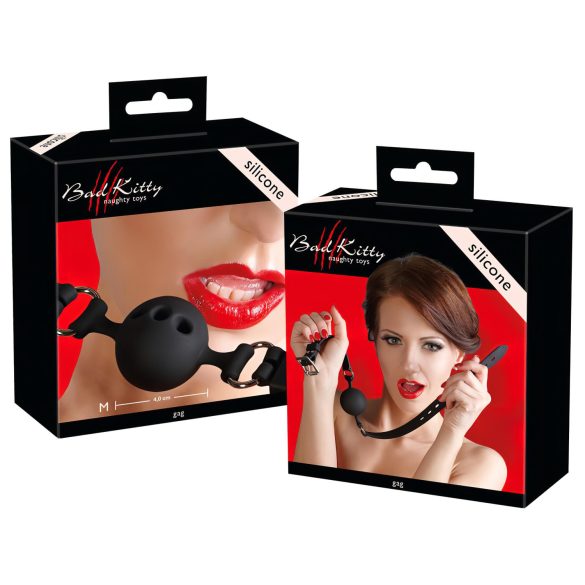Bad Kitty - siliconen mondknevel matig (zwart)