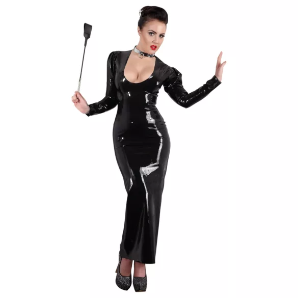 Bad Kitty - Glanzende, met strass bezette plak (zwart)