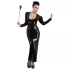 Bad Kitty - Glanzende, met strass bezette plak (zwart)