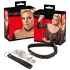 Bad Kitty - halsband met hartje en metalen ketting - zwart